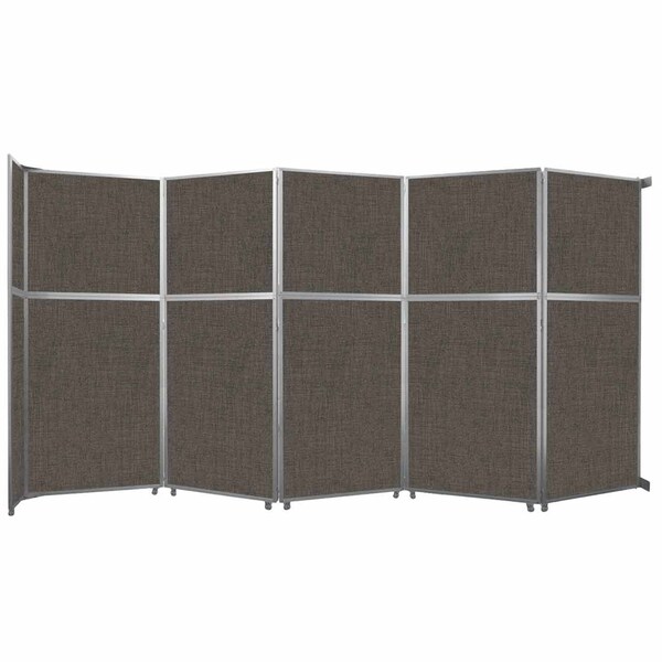 Versare Operable Wall Folding Room Divider 19'6" x 10'3/4" Mocha Fabric 1070257-1 - main